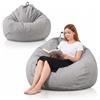 MOFXWHE Pouf XL, 100 x 120 cm, per bambini e adulti, solo rivestimento (senza imbottitura), grande pouf da gaming, per interni ed esterni, divano, decorazione per soggiorno (grigio chiaro)