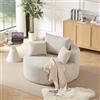 JCFEIDQW Divano cloud, poltrona singola in schiuma di ciniglia, nessun montaggio necessario, soffice poltrona moderna per soggiorno, camera da letto, salotto e sala proiezioni (kaki)