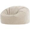 icon Classico Pouf Sacco XXL e Poggiapiedi con Riempimento, Beige | Prodotto in Europa, Pouf Sacco Adulti, Tessuto Velluto a Coste Morbido, Pouf Poltrona per Camera da Letto e Soggiorno