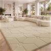Sour Lemon Tappeti per soggiorno grandi 200 x 300, tappeto beige 3D per | Modren - Tappeto extra large per soggiorno, lavabile, antiscivolo, non perde pelo, a pelo basso, per camera da letto