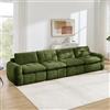 Kuczn Divano angolare modulare a forma di L in morbida ciniglia, senza cornice, divano a 4 posti, divano senza osso, con funzione di riposo, fondo antiscivolo, autoportante, per soggiorno e camera da
