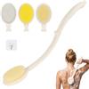 BUTBU Spazzola Corpo, Spazzola Schiena Doccia,3 Testine + Gancio | Spazzola A Secco Corpo Anticellulite, Spalma Crema Schiena, Pieghevole, Smontabile, Regali Per Parenti, Amici E Anziani