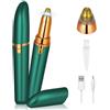 AYBUY Epilatore Viso Donna, Taglia Sopracciglia Donna Elettrico Indolore | Rasoio Viso, Epilatore Sopracciglia Donna con USB per Viso, Fronte, Sopracciglia, Labbra (Verde pavone)