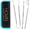 HOKIN Pulizia Denti Tartaro Ablatore Kit - Igiene Dentale Kit per Placca e Tartaro Rimozione Sbiancamento Denti kit con specchietto dentista, per Cura Orale Domestico, Placa (Acqua Blu)
