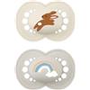 MAM Original Succhietto 16+ mesi, Set da 2 ciucci, Beige/Neutro | Con porta ciuccio sterilizzatore portatile, Tettarella ortodontica in silicone SkinSoft, Mascherina curva, Senza BPA/BPS
