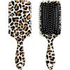 JAPORIA Spazzola per Capelli, Districante Paddle con Cuscino d'Aria, Leopardo | Massaggio Cuoio Capelluto, Piccola Spazzola per Viaggio, per Donne Uomini, Capelli Bagnati e Asciutti, Tutti i Tipi