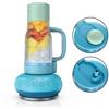 Ninja BlendBoss, Mini Frullatore con Borraccia 710 Ml, Potente, Azzurro | 1100 W, Compatto, Monoporzione, Tritaghiaccio, Blender con 3 Modalità Automatiche, Smoothie, Frullati, Tritatutto, DB351EUBL