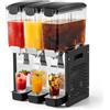 VEVOR Dispenser Bevande Fredde Commerciale 3 Serbatoi 3x10 L Acciaio Inox | Distributore da Banco, Temperatura di Raffreddamento da 7℃ a 12℃, Succhi di Frutta, Tè Freddo, Ristorante, Hotel, Catering