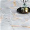 FunStick Pavimento PVC Adesivo Grigio Oro Pavimenti Adesivi per Interni Bagno Grigio 30x30CM 5 Piastrelle Adesive Pavimento Cucina Soggiorno Impermeabile Mattonelle Adesive Pavimenti Effetto Marmo