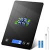 QEANY 15KG Bilancia Cucina Digitale, Bilancia Cucina Ricaricabile, Vetro Temperato Bilancia per Alimenti con Funzione Tare e display LCD, batterie incluse, per cucinare e cuocere al forno