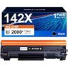 HALLOLUX 142X W1420X (SENZA Chip) Toner Laserjet Pro M110w 142X 142A (Nera) | Compatibile per HP Laserjet Pro M110w M110 MFP M140w M140 M139w M139 142X W1420X 142A W1420A (sans Puce, 1 Nera)