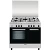 GLEM GAS AR965GI CUCINA 90X60 4FUOCHI + 1TRONCO CORONA GAS+PB INOX