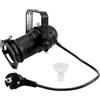 Eurolite 20000559 Set di Mini Faretti Gu-10 e Lampadina Gu10 230 V Led Smd 7 W 3000 K, Bianco Caldo
