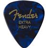 Fender 351 Classic Plettri Celluloide X-Heavy Chitarra 12x | 12x plettri celluloide extra heavy, forma 351, Blue Moto, per chitarra elettrica e acustica, suono brillante, attacco preciso