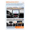 Selius Autoradio da 10,1 pollici con sistema Android 14 - Doppio DIN, 4 altoparlanti da 50W - Materiali: plastica e metallo - Compatibile con Peugeot, Toyota e Citroen - Lettore multimediale e navigatore
