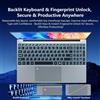 Selius Laptop Slank - Argento, 16 GB di RAM, 2 TB di SSD - Schermo IPS Full HD da 15,6 pollici - Processore Intel Core i9 - Tastiera retroilluminata