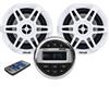 PIMAR marine equipment PIMAR Kit stereo con casse bianche150 WATT telecomando presa usb radio bluetooth