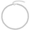 LILIE&WHITE Collana Tennis con Zirconi Cubici - Collana Dorata a Catena con Chiusura a T per Donna, Elegante Collana con Pendente per Ogni Occasione