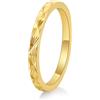 Grewod Anello Donna Acciaio Inossidabile Scolpito a Stella 2mm | Gioielli Fedi Nuziali