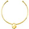 Breil, Collana Donna in Acciaio Lucido, Ciondolo Removibile Pietra Levigata | Collezione Petra, Rigida, Circonferenza 120 mm, Idea Regalo Donna