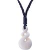81stgeneration Ciondolo in Osso Pikorua Semplice Intagliato a Mano | Collana Hawaiana a Doppio Giro in Stile Maori | Collana Tribale per Donne e Uomini | Collana di Ossa