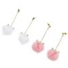 Healvian Orecchini a Goccia Orecchie di Gatto, 2 Paia, Lana | Ago in Argento, Rosa e Bianco, Stile Elegante per Autunno e Inverno, Regalo per Amiche e Moglie Colore Casuale