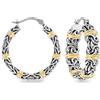 LeCalla 925 Orecchini a cerchio in stile Bali in argento 925 Orecchini a cerchio leggeri con chiusura a scatto per donna