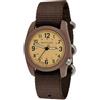 BERTUCCI DX3 Field Watch | Quadrante Patrol Khaki™, cassa cachi scuro | Cinturino in nylon marrone campo, Cachi, classico