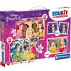 CLEMENTONI S.P.A. Clementoni Edukit 4 in 1 Disney Principesse Set di Giochi 4 Anni+ Memory Puzzle