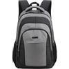 Aoking Zaino Unisex Textile Resistente Nero Grigio 46x31x15 Uso Quotidiano Scuola Lavoro Viaggio