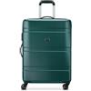 DELSEY PARIS - AIRSHIP 2.0 - Valigia da stiva - 66x46x28 cm - Verde | Guscio rigido e leggero, Garanzia 2 anni, Lucchetto TSA, Taglia media L, 4 ruote doppie, Tasca a rete, Maniglia laterale, ABS