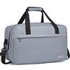 KONO 40x20x25cm Borsa da Viaggio Leggero Palestra Borsone da Viaggio con Tracolla (Grigio Chiaro)