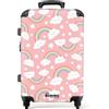 NoBoringSuitcases.com NoBoringSuitcases© Valigia Media Bambini Trolley Medio Da Viaggio Rigido | 67x43x25 cm - Leggero 4 Ruote Valigie Per Bimbo Bambino Ragazzi M Arcobaleni - Nuvole - Facce