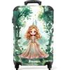 NoBoringSuitcases.com NoBoringSuitcases© Valigia Cabina Bambino Bagaglio Bambini Trolley Viaggio | 55x35x20 cm - Aereo Cabin Size Rigida Leggera Ruote Valigie Bimbo Principessa - Bosco fiabesco - Castello
