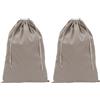 PATIKIL 2pz Sacchetto Antipolvere Scarpe Sacchetto Flanella Lavabile Grigio | per Casa Accessori Conservazione, Sacchetti Scarpe Viaggio, con Chiusura a Coulisse, Doppio Scarpe, Traspirante