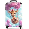 NoBoringSuitcases.com NoBoringSuitcases© Valigia Cabina Bambino Trolley Bambini Da Viaggio | 55x35x20 cm - Bagaglio A Mano Valigie Per Carry On Leggere Aereo Ruote Giraffa - Mongolfiera - Carino