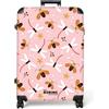 NoBoringSuitcases.com NoBoringSuitcases© Valigia Grande Bambini Trolley Da Stiva Viaggio Rigida | 77x51.5x28 cm - Leggera Ruote Valigie Neonato Bagaglio Suitcase Large XL Coccinelle - Libellule - Sfondo rosa