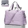 WEPLAN Borsa da Viaggio 45x36x20 Easyjet Bagaglio a Mano Borsone da Viaggio | Borsa da Cabina con Scomparto Scarpe Borsa da Weekend Borsa Palestra Sportiva Borsa Ospedale Parto Travel Bag,A05-Viola