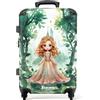 NoBoringSuitcases.com NoBoringSuitcases© Valigia Media Bambini Rigida Trolley Medio Viaggio Aereo | 67x43x25 cm - 4 Ruote Valigie Leggere Bimbo Valigetta Trolly Dimensioni M Principessa - Bosco fiabesco - Castello