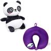 Puckator Cuscino da Viaggio con Peluche 2 in 1 - Susu il Panda - Swapseazzz