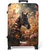 NoBoringSuitcases.com NoBoringSuitcases© Valigia Grande Bambini Trolley Da Stiva Viaggio Rigida | 77x51.5x28 cm - Leggera Ruote Valigie Neonato Bagaglio Suitcase Large XL Cavallo - Fiori - Farfalle