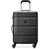 DELSEY PARIS - AIRSHIP 2.0 - Valigia cabina - 55x40x20 cm - Nero | Guscio rigido e leggero, Garanzia 2 anni, Lucchetto TSA, Bagaglio da cabina, 4 ruote doppie, Tasca a rete, Maniglia laterale