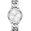 Michael Kors Orologio Runway da donna, Movimento al quarzo a tre lancette con cinturino in acciaio inossidabile, ceramica o pelle