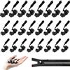 LEIIERUY Set Riparazione Cerniera 24 Pezzi - 3 Misure Zip di Ricambio per Giacche, Valigie, Zaini - Kit Fix Zipper Universale Nero