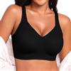 Bresdk Reggiseno Senza Ferretto Donna Senza Cuciture Imbottito Comodo | Reggiseno Donna Senza Ferretto, Spalline Regolabili, Sostegno Naturale, Scollo a V, Coppe Morbide, Taglie Forti, Quotidiano