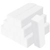 iCovalescent 10 Pezzi Buffer Unghie Blocco, Nail Buffer Quadrato Spugna Buffer Unghie Professionale per Saloni di Bellezza Domestico Unghie in Gel(Bianco)