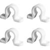 Empyr Set di 4 collane di spagnolo, in composito bianco, con lacci per asta a battente, fabbricazione francese, chiusura per tapparelle in PVC, legno o alluminio