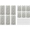 QBXMY7 12 staffe piatte in metallo per legno, staffe piatte in acciaio inox per legno, piastre metalliche per legno, piastre di giunzione per pali di recinzione, staffe per traversine ferroviarie, 2