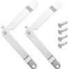 QUARKZMAN 2Pcs 5.63x0.43 Cerniere Di Supporto Per Coperchi Argento | Pieghevoli, Cerniere Per Coperchi Sollevabili, Metalliche, Retro Rotabili A 180 Gradi, Con Viti