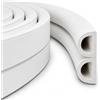 HOGARLAX Guarnizione Porta e Guarnizione Finestra Adesiva, Profilo D, 12m (Bianco) | D: 9×6 mm. Fessure: 3-6 mm. Guarnizione adesiva. Isolamento termico e acustico. Contro gli spifferi. Risparmio energetico